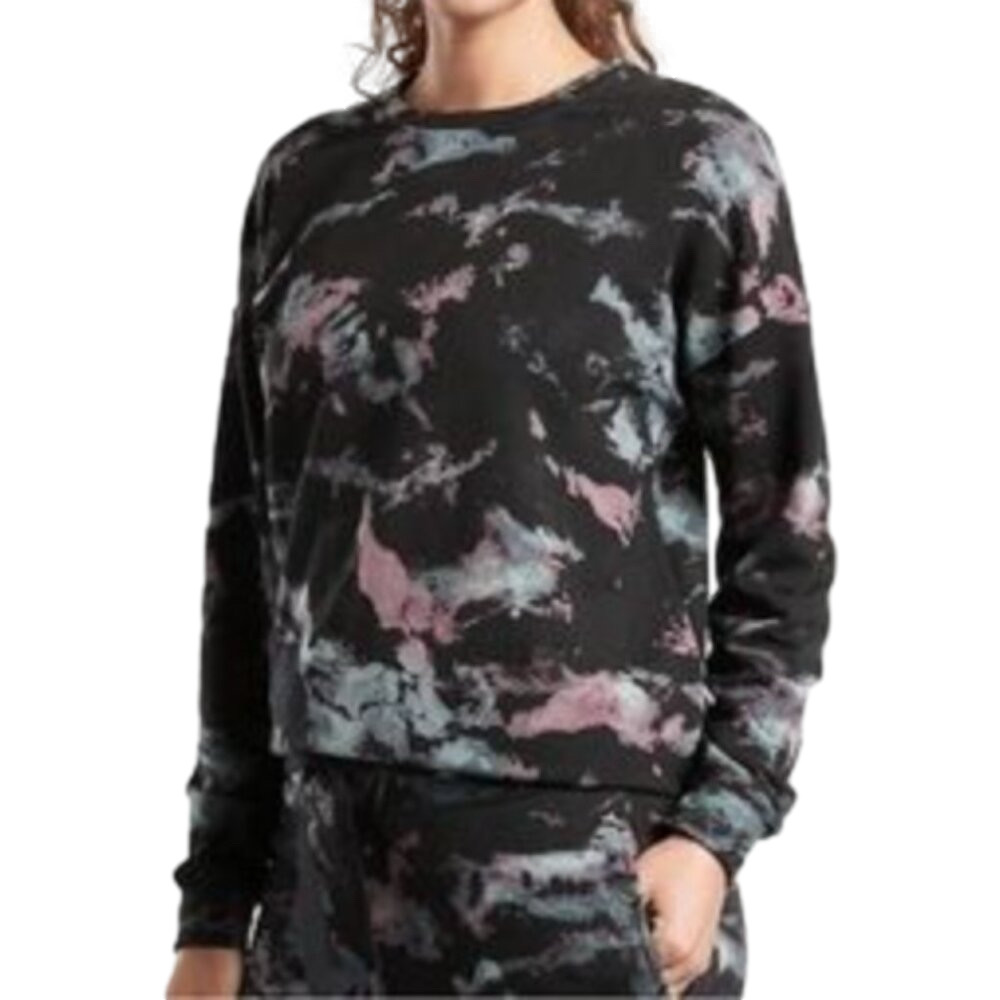 Athleta Balance Pullover Sweatshirt in Marine Black Camo - XS